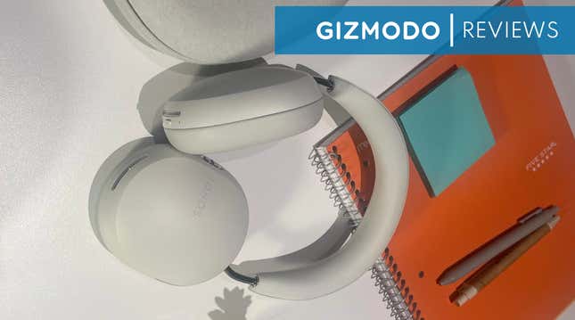 Sonos Ace Headphones on a desk. 