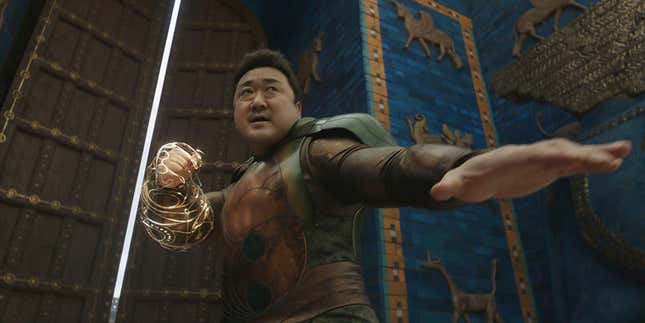 Don Lee as Gilgamesh in Marvel's Eternals, preparing to punch something offscreen.