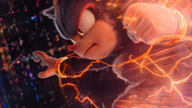Shadow charges his attack and prepares to punch.