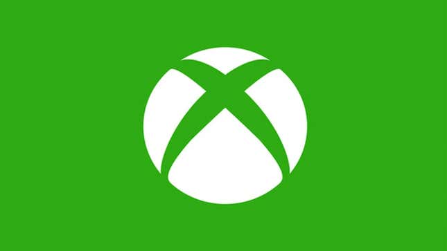 The white Xbox logo sits on a bright green background. 