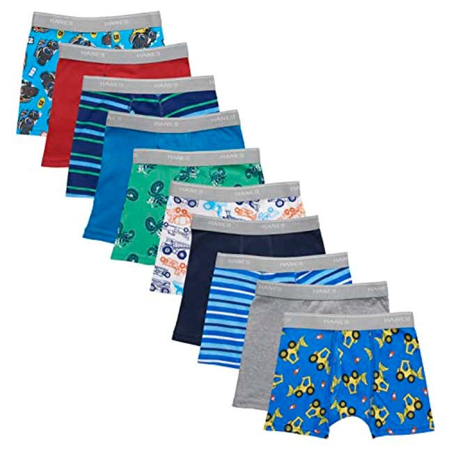 Image for article titled Hanes Boys&#39; and Toddler Comfort Flex Waistband Multiple Packs Available (Color Boxer Briefs, Now 13% Off