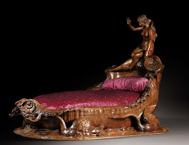 French bed, 19th century.