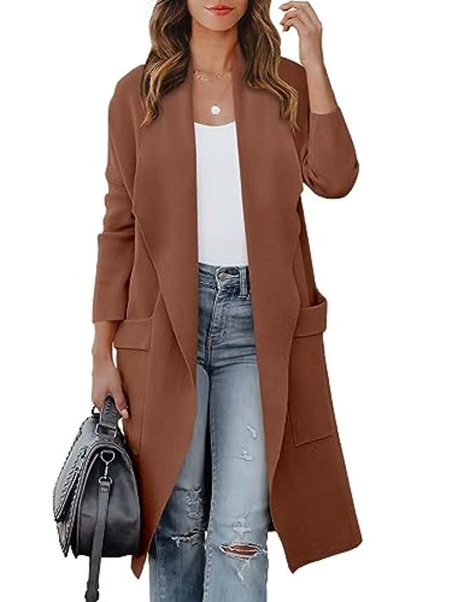 Elevate Your Autumn Look With The ANRABESS Women's 2023 Fall Cardigan