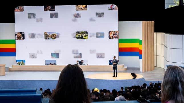 A photo from Google I/O with Sundar on stage