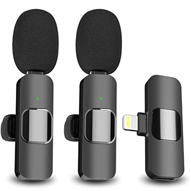 Image for article titled EJCC 2 Pack Wireless Microphone for iPhone iPad, Now 90% Off