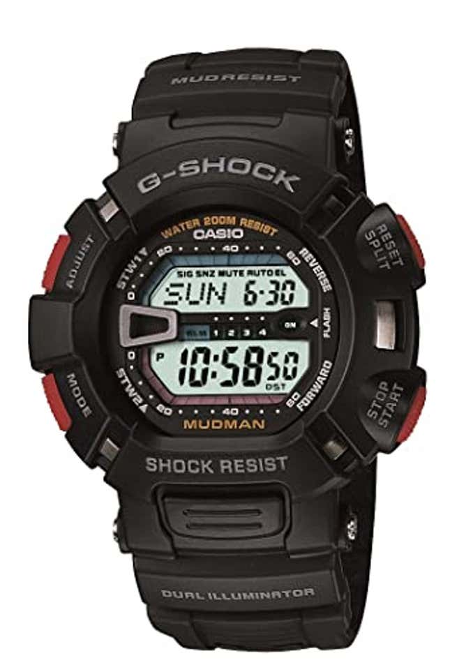 Image for article titled Casio G-Shock Mudman Super Dual Illuminator Men&#39;s Quartz 52mm Digital Watch G9000-1V, Now 32% Off