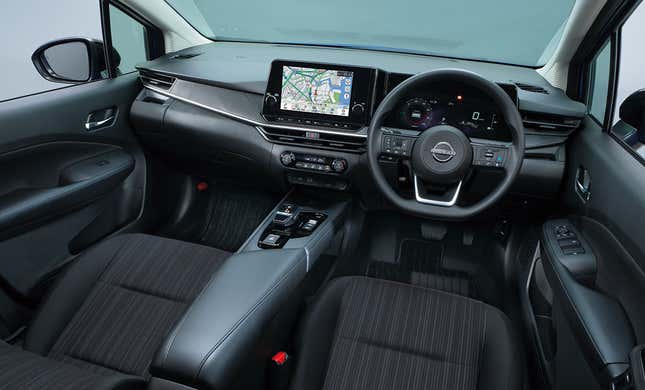 Interior view of a Nissan Note