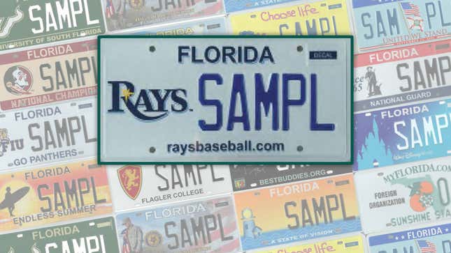 An image showing a personalised license plate design from Florida