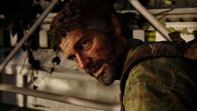 Joel stares all beardily on a sunny day in the Last of Us Part 1.