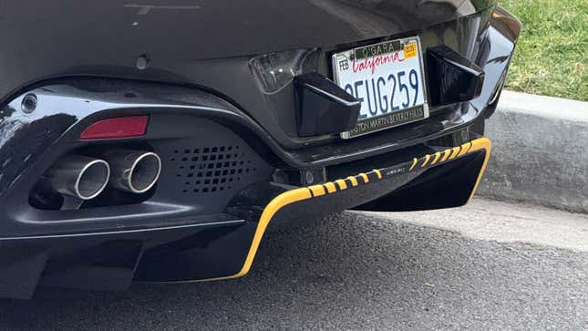 Rear diffuser of an Aston Martin Vantage 007 Edition