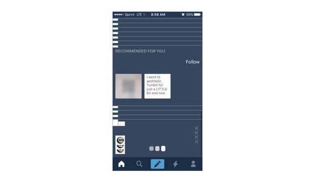 A photo of Tumblr not working on mobile