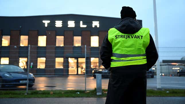 Tesla's service center in Stockholm, Sweden.