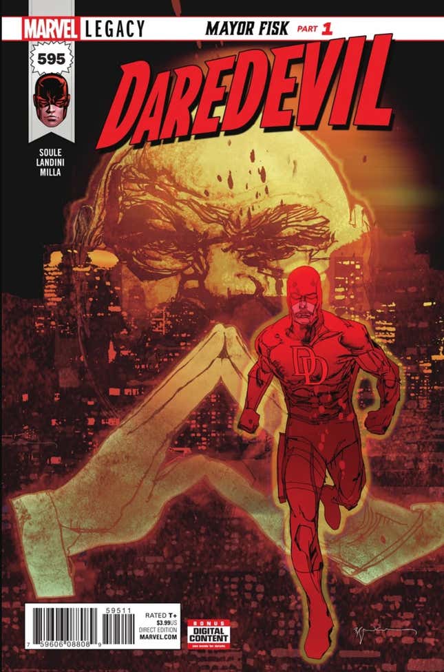 Daredevil #595, kapak resmi Bill Sienkiewicz'e ait.
