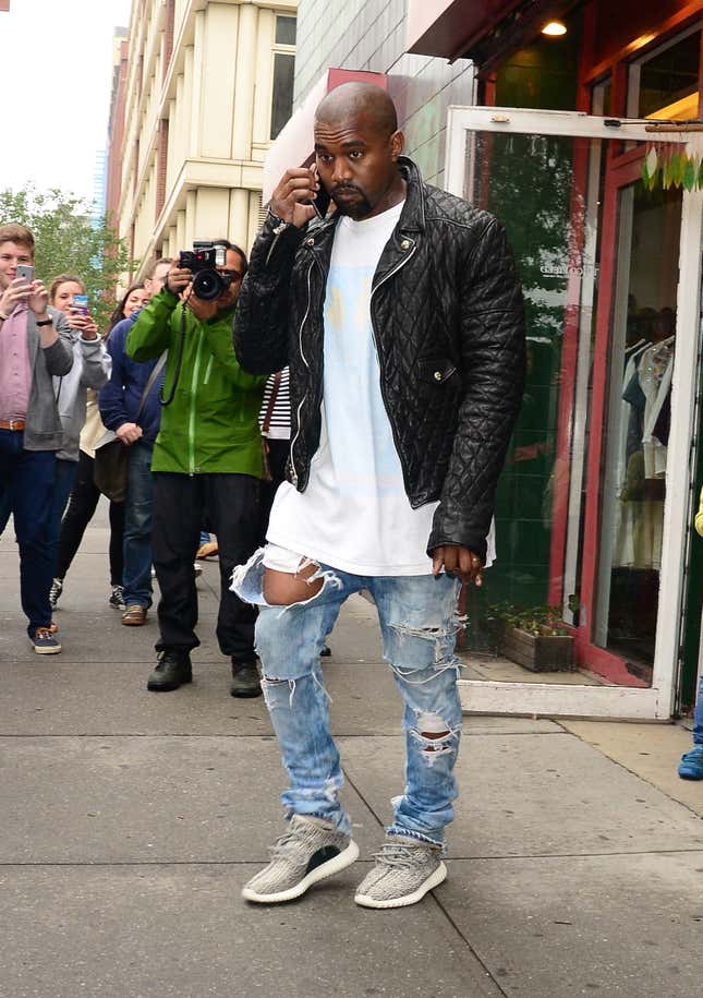 Kanye West beim Shoppen im New Yorker Stadtteil SoHo