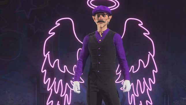 A custom character from Boss Factory that looks like Waluigi. 