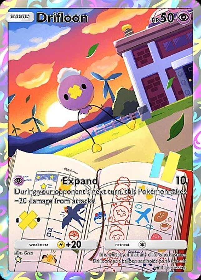 A trainer's calendar is shown marking Fridays as the day Drifloon appears, with the ghost-type Pokemon floating in front of it.