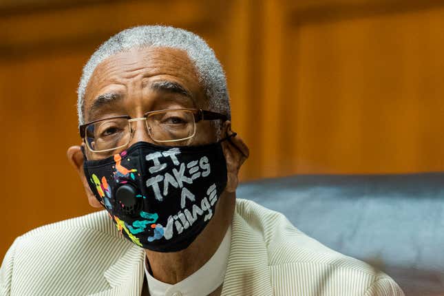 House Commerce Subcommittee Chairman Bobby Rush, D-Ill., listens to Energy Secretary Dan Brouillette testify during a hearing on oversight of the Department of Energy during coronavirus pandemic on Capitol Hill Tuesday, July 14, 2020, in Washington. 