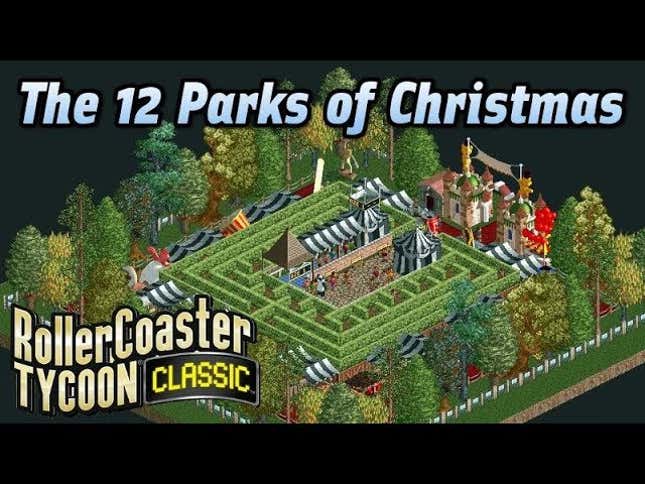 A Classic Christmas Song Interpreted Through <i>Rollercoaster Tycoon</i>