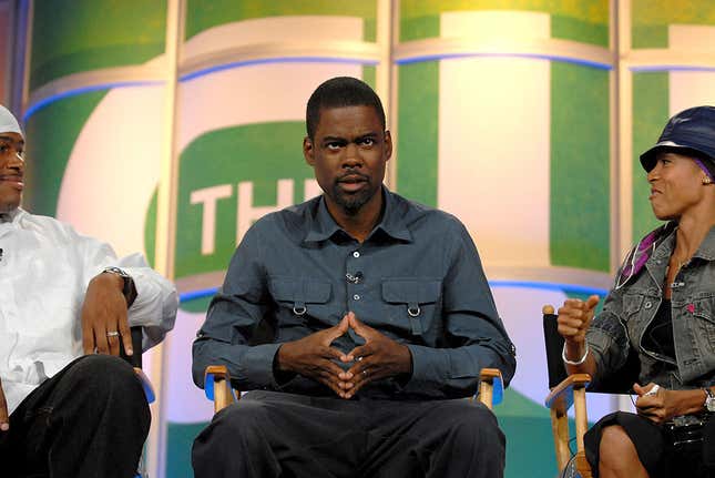 Ali LeRoi and Chris Rock, executive producers of “Everybody Hates Chris” and Jada Pinkett Smith, executive producer of “All of Us” (Photo by M. Caulfield/WireImage for The WB Television Network)