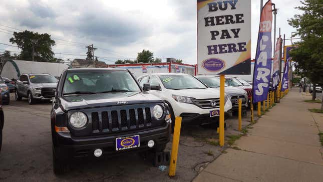 Chicago, Illinois. According to the Manheim Used Vehicle Value Index, used car prices dropped 4.3% in June, the second-largest one-month drop in the history of the index and more than a 10% drop from one year ago