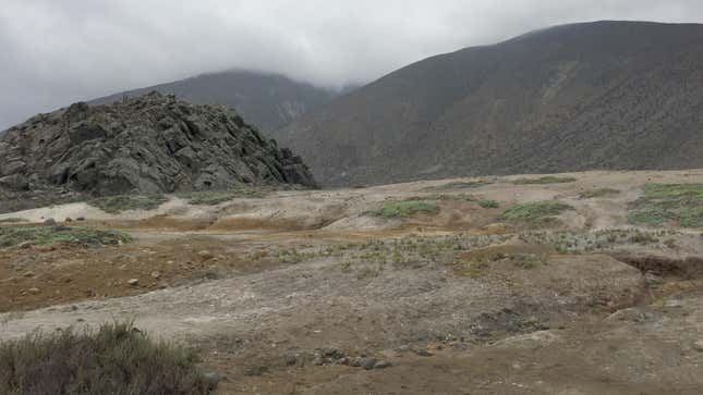 Northeast view of the Zapatero archaeological in the Taltal region of northern Chile.