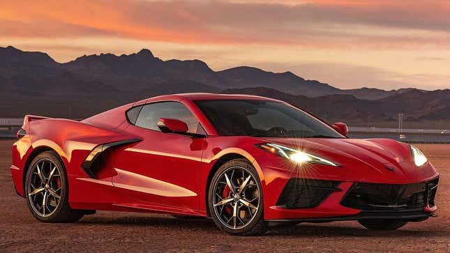 A Chevrolet Corvette C8 Stingray