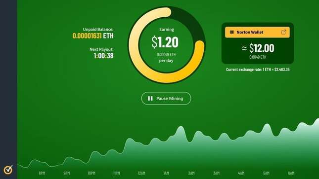 Image for article titled Now You Can Mine Crypto From Your Norton Antivirus App