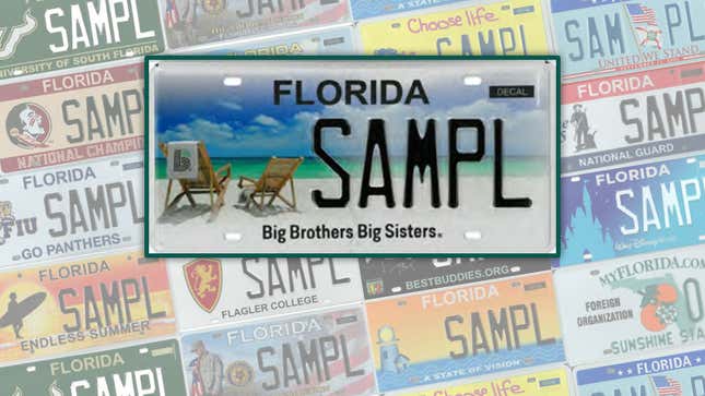 An image showing a personalised license plate design from Florida