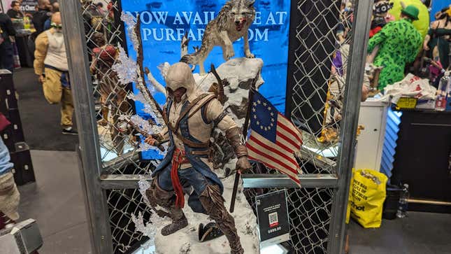 A statue of Connor is on display at Comic Con.