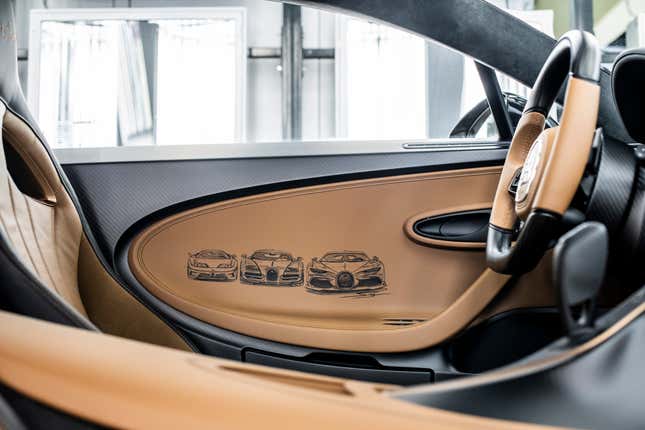 Interior of the Bugatti Chiron Golden Era