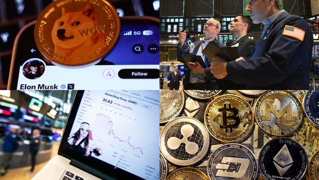 Image for article titled Cryptic posts drive stocks, and Bitcoin turns 16: Markets roundup