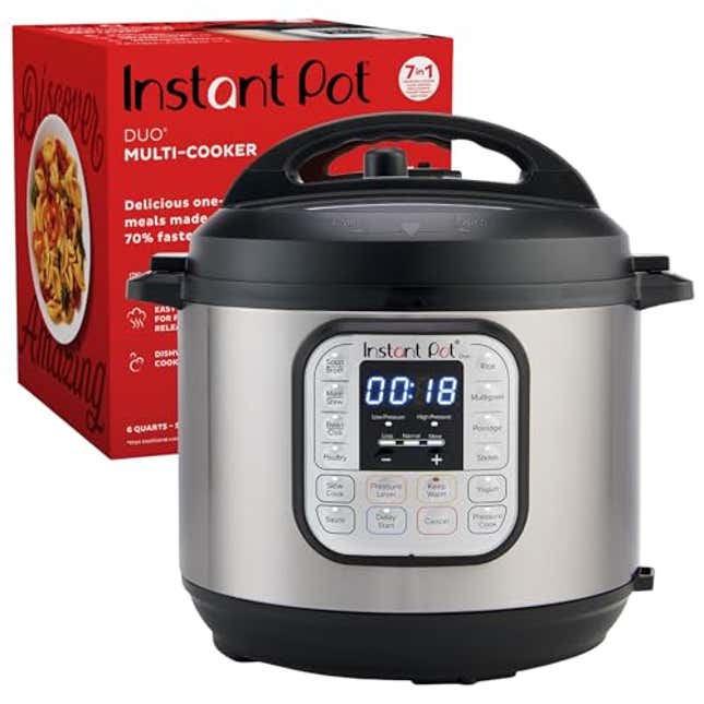 Image for article titled Instant Pot Duo 7-in-1 Electric Pressure Cooker, Now 30% Off