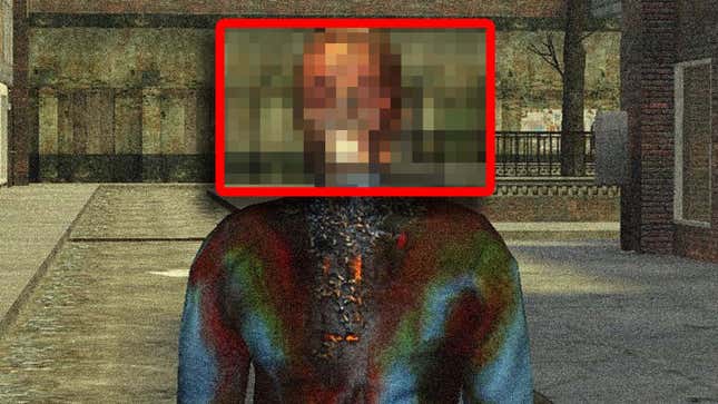 A censored image of the corpse as seen in Half-Life 2. 