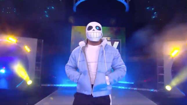 Image for article titled Sans From Undertale Is A Wrestler Now