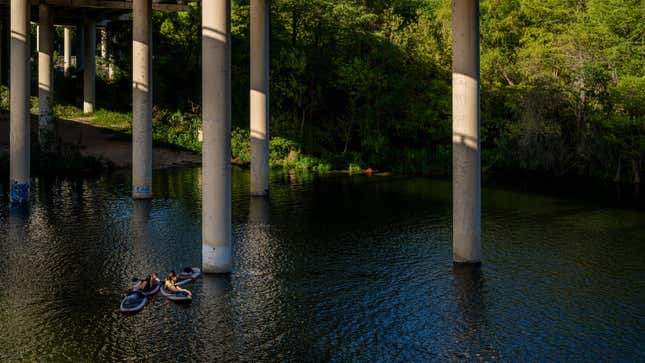 Kajakfahrer auf dem Wasser in Texas