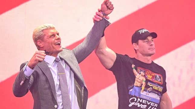 Cody Rhodes and John Cena celebrating