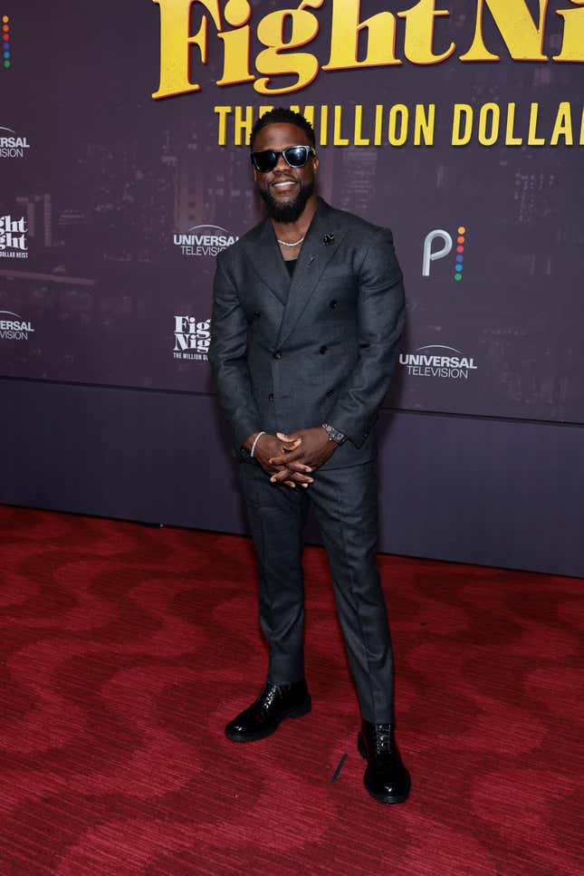 Kevin Hart besucht Peacocks Weltpremiere „Fight Night: The Million Dollar Heist“ bei Jazz at Lincoln Center am 4. September 2024 in New York City.