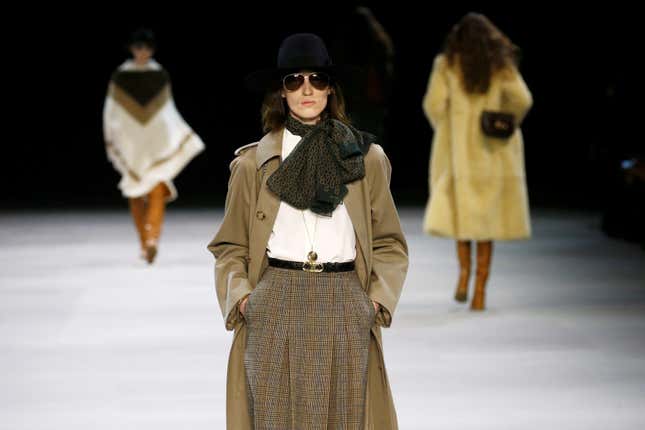 Celine autumn 2019 show at Paris Fashion Week in March.