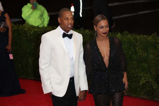 Jay Z and Beyonce attend the ‘Charles James: Beyond Fashion’ Costume Institute Gala at Metropolitan Museum of Art in New York, USA, 05 May 2014.