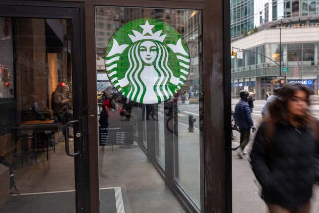 A Starbucks store in Manhattan