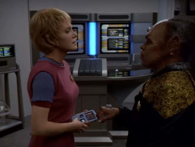 Image for article titled 25 Years Ago, Star Trek: Voyager Tackled One of Its Most Infamous Transporter Questions