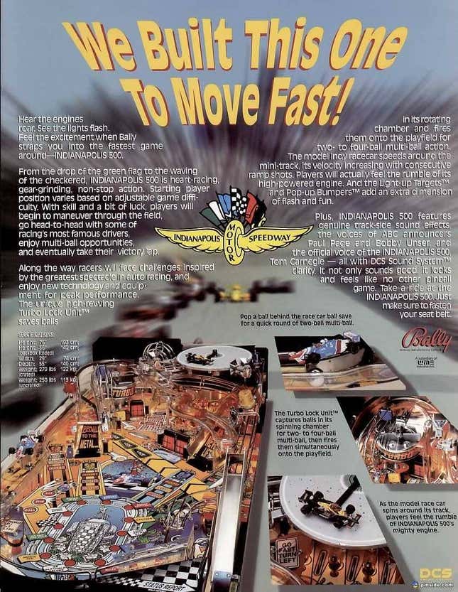 Image for article titled The Five Greatest Car-Themed Pinball Machines of All Time