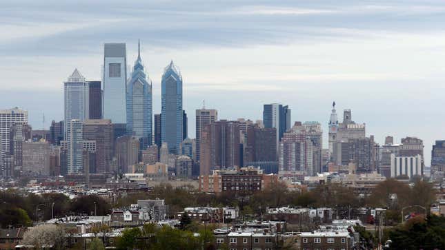 A photo of the Philadelphia skyline.