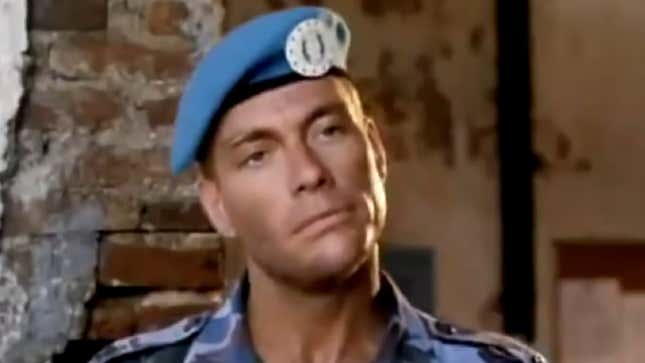 Jean Claude in all his blue-beret glory.