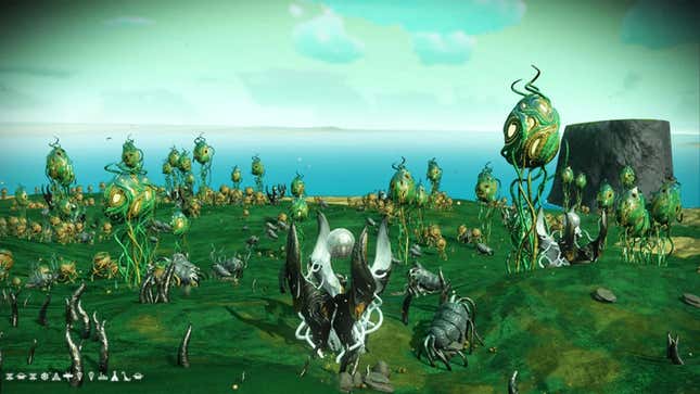 Strange plants inhabti an alien world.