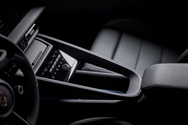 Center console of a Porsche Macan EV