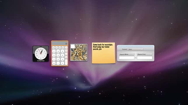 Image for article titled Go Back in Time and Use the Old macOS Dashboard Widgets With This Cool Website