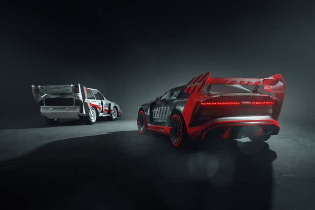 Image for article titled The Hoonitron Is Ken Block's Electric Homage To The Audi Quattro S1