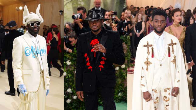 Image for article titled Met Gala 2024: Black Men&#39;s Red Carpet Looks Over the Years