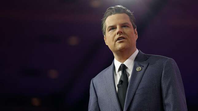 Woman Arrested for Throwing Drink at Matt Gaetz Is Not the First to Do So